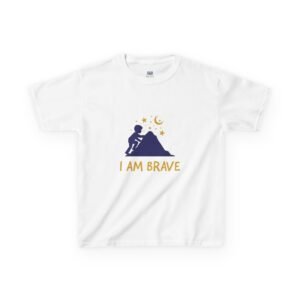 Brave Kids Tee, Inspirational T-Shirt for Children, Motivational Cotton Tee, Encouraging Gift for Kids, Perfect for Birthdays and Adventures